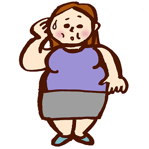 肥満症の太った女性